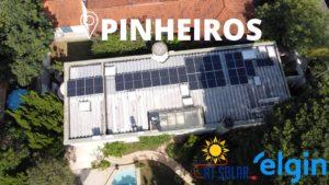 Nossos Clientes! Módulos solares Elgin instalados em residência na zona oeste de São Paulo