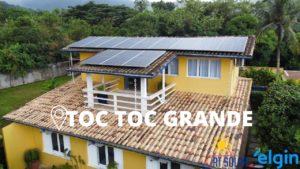Nossos Clientes! Módulos solares Elgin instalados em residência no Litoral Norte de São Paulo