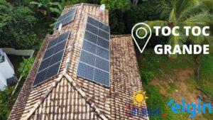 Nossos Clientes! Módulos solares Elgin instalados em residência no Litoral Norte de São Paulo